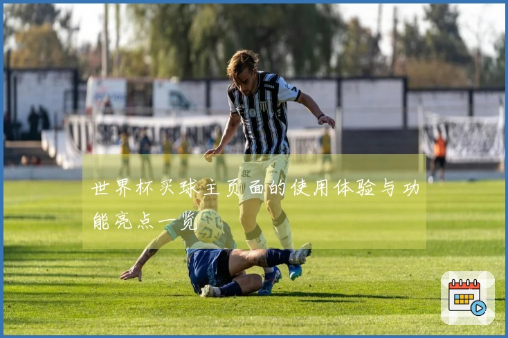 世界杯买球主页面的使用体验与功能亮点一览
