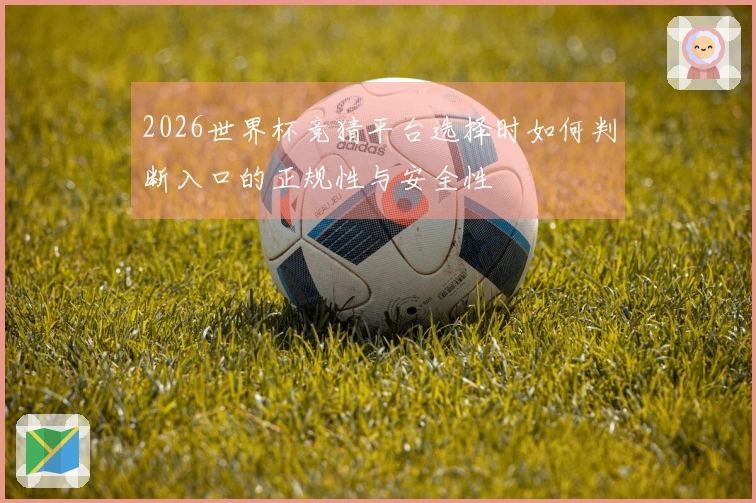 2026世界杯竞猜平台选择时如何判断入口的正规性与安全性